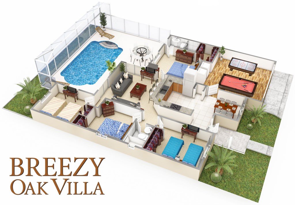 4 bedrooms / 2 bathrooms, sleeps 8 - Image 4